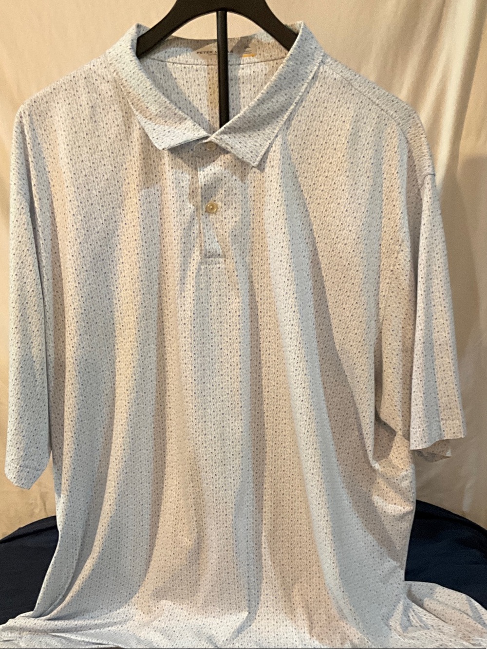 Peter Millar Pale Blue Micro-Pattern Polo
